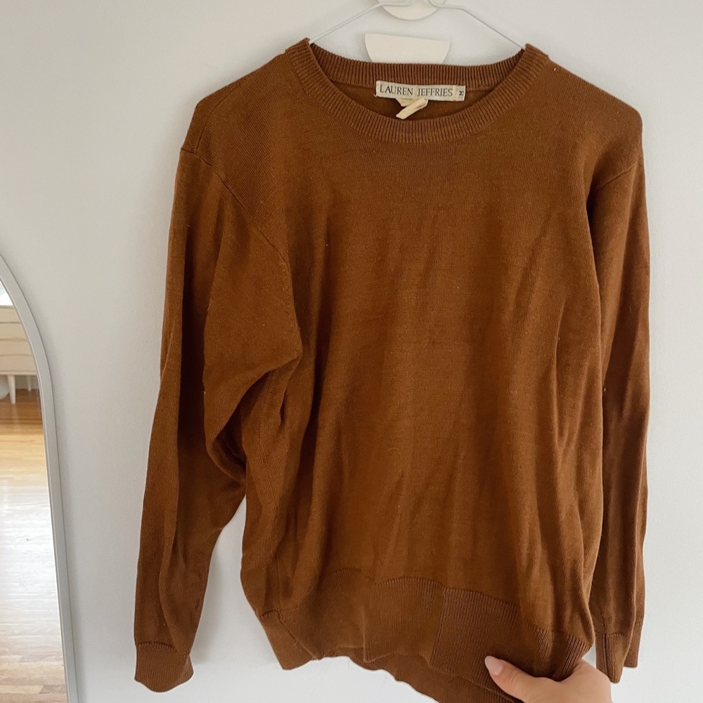 Vintage 30% Wool Burnt Orange Crewneck